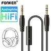 FONKEN Audio Cable 3.5mm To Jack 3.5mm Speaker Line Aux Cable Male To Male with Mic for Samsung Headphone Car