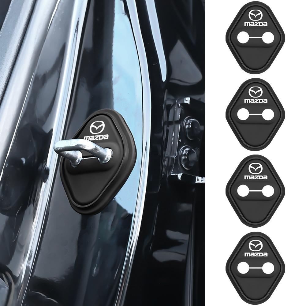 4Pcs Car Door Lock Buckle Silicone Protective Cover for Mazda 3 CX30 CX5 CX3 CX60 Speed 6 CX-3 CX-4 CX 5 CX-7 CX-8 CX-9 Demio MS