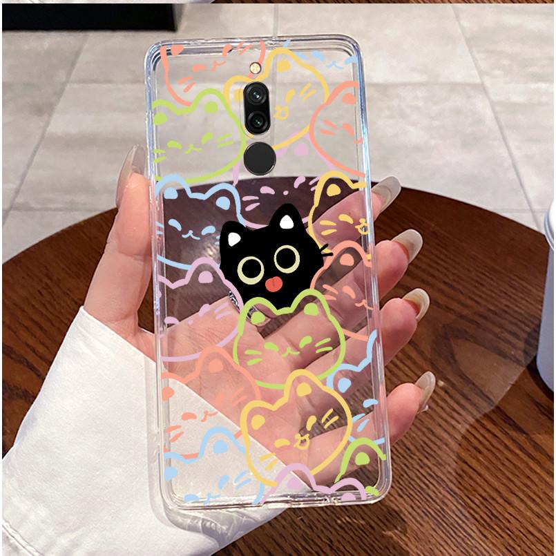 Задняя крышка для Xiaomi Redmi 8 8A Чехол Прозрачный Роскошный Милый Любовь Кролик Крутой Забавный Рисунок Прозрачный ТПУ Мягкий Силикон Чехол для Телефона