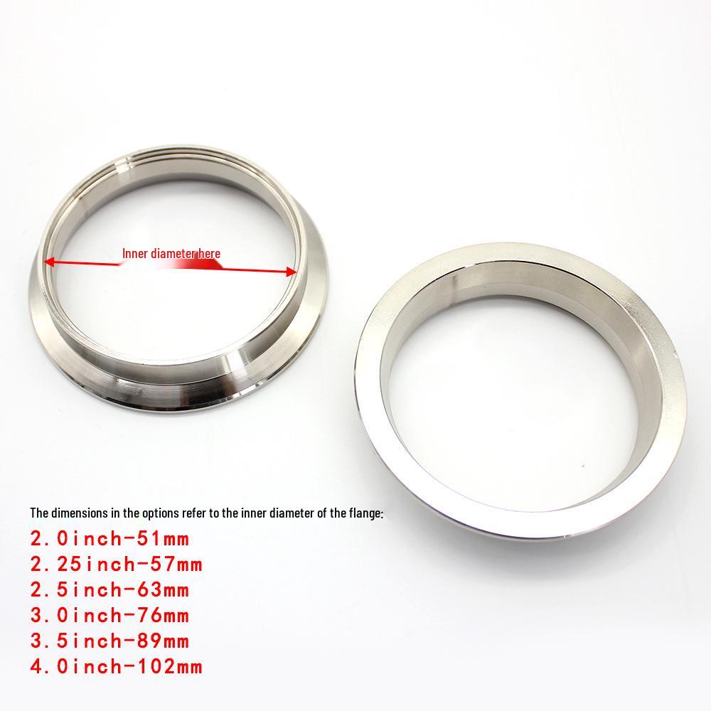 Universal Stainless Steel Car Exhaust Pipe Clamp with V-Type Buckle Flange – 304 Grade