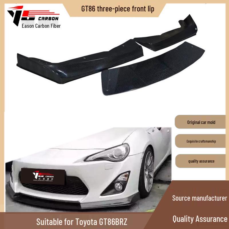 2013-2019 Toyota GT86 BRZ Трехкомпонентный сплиттер переднего бампера