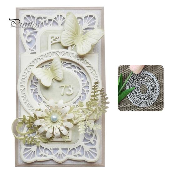 Circle Round Metal Cutting Dies DIY Scrapbooking Embossing Paper Cards Stencil