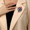 Креативная брошь с блестящими стразами, инкрустированная стеклом, в форме сердца, пальто, булавка с лацканами, платье, шаль, шапка, шарф, значок, аксессуары для пальто