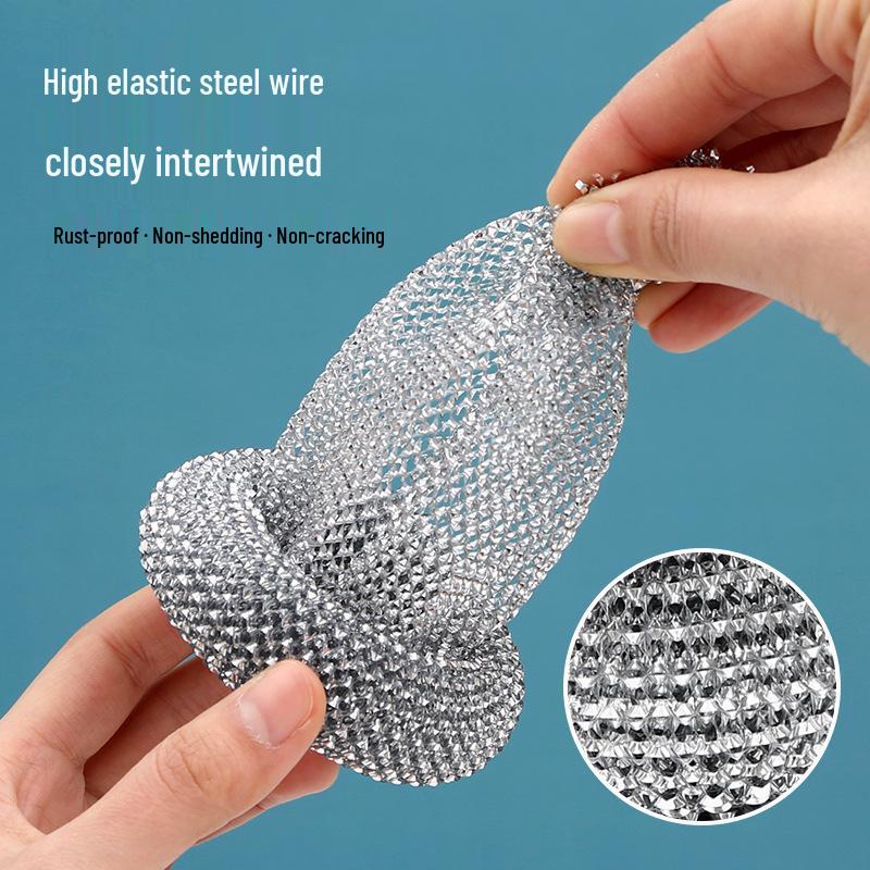 Большая щетка из нержавеющей стали с ручкой для чистки кухни