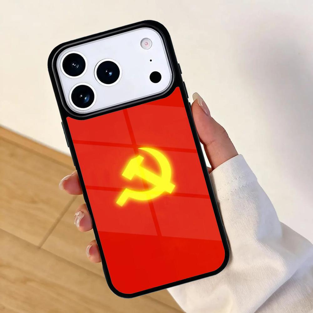 lenin Soviet Union flag SOFT Mobile Phone Case for IPhone 17 AIR 16pro Max 15 14 13 12 11 Bumper Cover