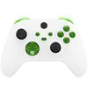 EXtremeRate Прозрачные сменные кнопки для Xbox Series X LB RB LT RT Бамперы Триггеры ABXY Синхронизация Кнопка Share и X, D-pad Start/Back [Прозрачный Зеленый]