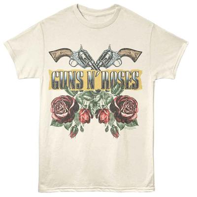 Guns N'Roses Розы И Оружие Натуральная Музыкальная Футболка