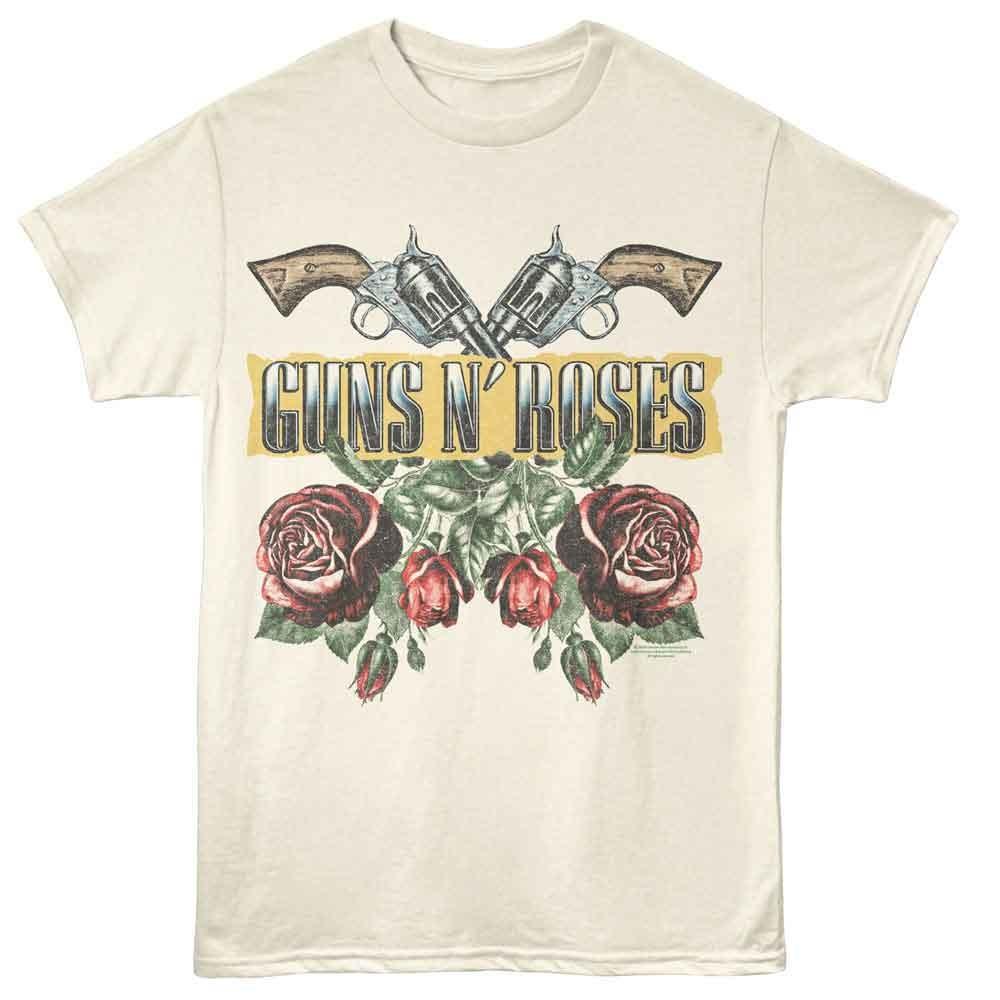 Guns N'Roses Розы И Оружие Натуральная Музыкальная Футболка