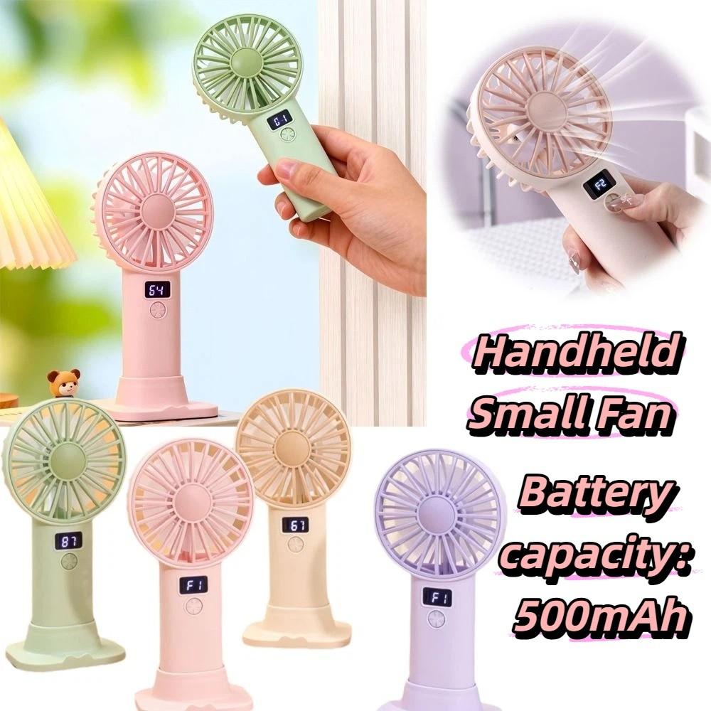 Stable Base Handheld Mini Fan Mini Size USB Rechargeable Fan Portable Desktop Fan Daily Use