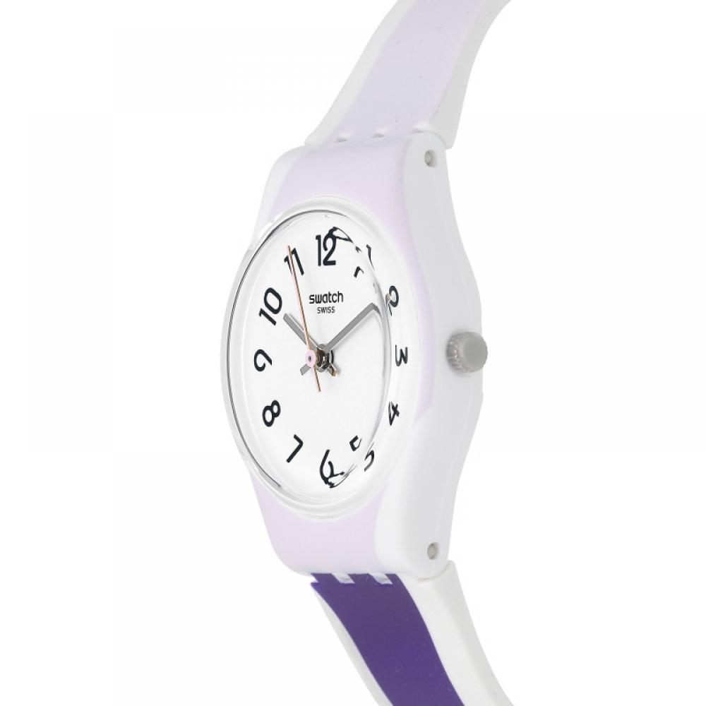 Swatch Lw169 Bau SWatch Пурпурный твист Женские S Уретановые часы