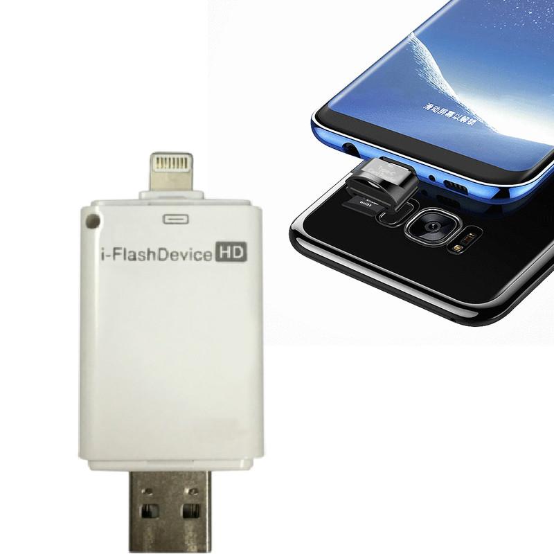 USB-картридер Apple Lightning с поддержкой карт TF для Mac OS, с поддержкой MicroSD и совместимостью OTG, для фотографов