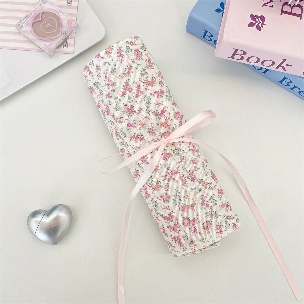 Convenient Cosmetic Storage Bag Floral Pattern Makeup Brush Organizer Storage Pouch
