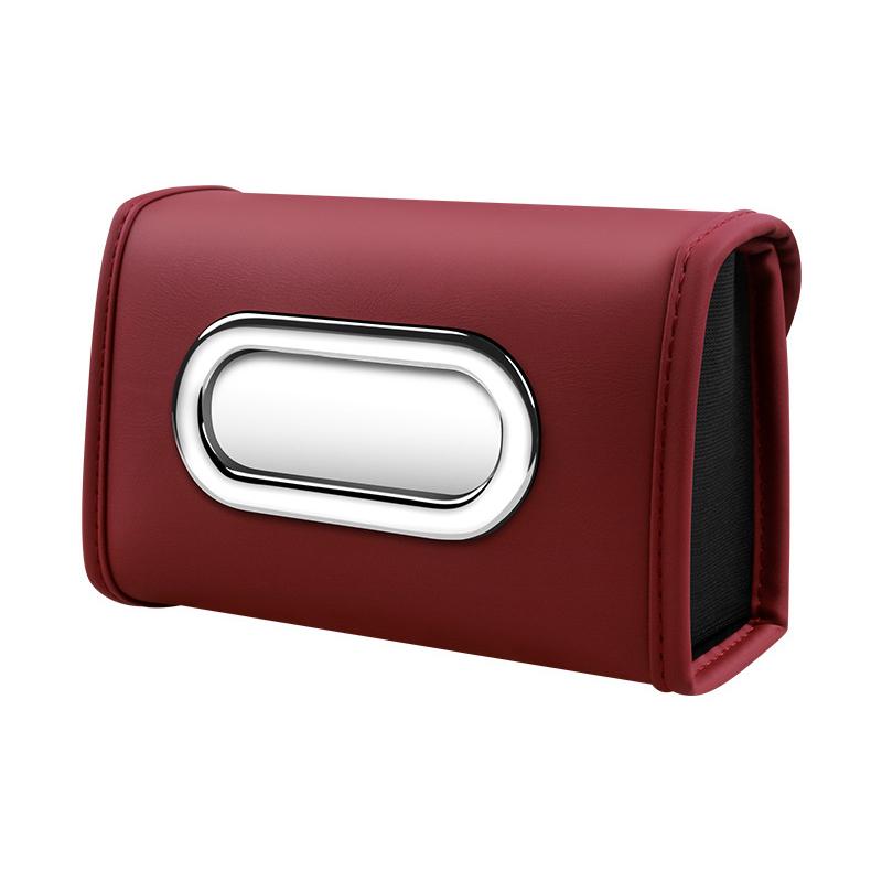 New Car Tissue Box Holder PU Leather Car Center Console Armrest Napkin Box, Hanging Multi-Functional Tissue Box, Tissue Bag