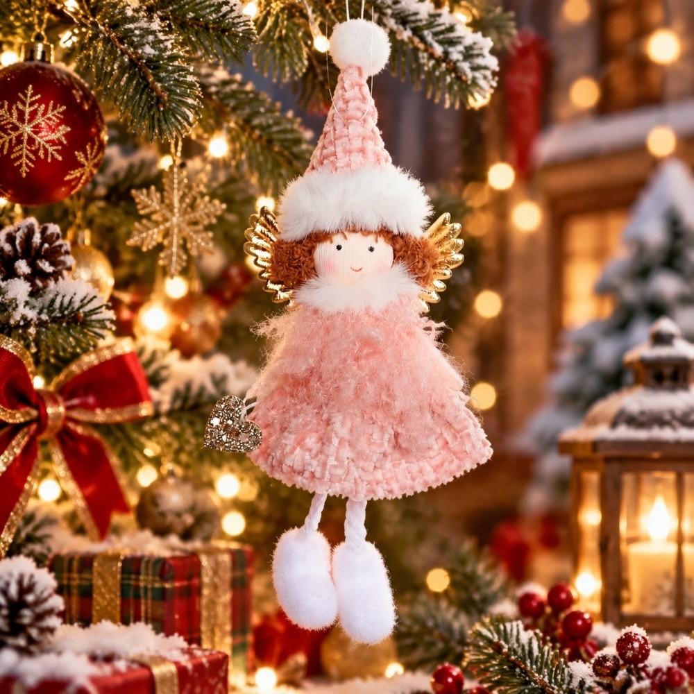 Cartoon Christmas Angel Dolls Pendant Handmade Christmas Tree Decoration New Year Gift