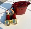 Antique Brass Binoculars: 10x Engraved Spyglass, Nautical Decor