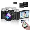 Most Powerful 6K 84MP Digital Camera with Transfer To Rotating Compact Auto 18x Digital LED Selfie LCD Micro SD Card Portable for School and Vlogging