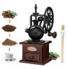 ESTVLB Wooden Coffee Mill, Antique Style, Manual Coffee Grinder with Ceramic Mortar, Adjustable Grind Size, Easy To Clean, Perfect for Cafes and