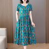 Summer Elegant Dresses Ladies  Slim Short Sleeve Casual Summer Women's Dresses Korean Style Vintage Clothes