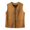Kids Boy Girl Medieval Vest Lace Up Steampunk Renaissance Waistcoat Top Halloween Costume