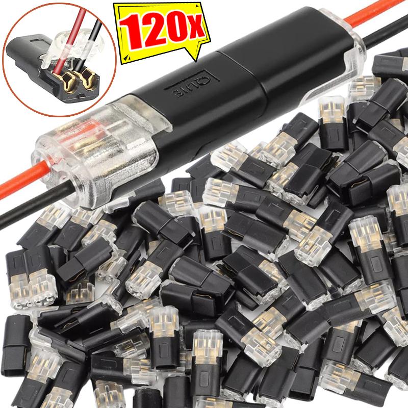 2 Pin Way Plug Waterproof Connector Car Wire Cable Automotive Electrical Connectors Strip Compact Wire Terminal Cable Clamps