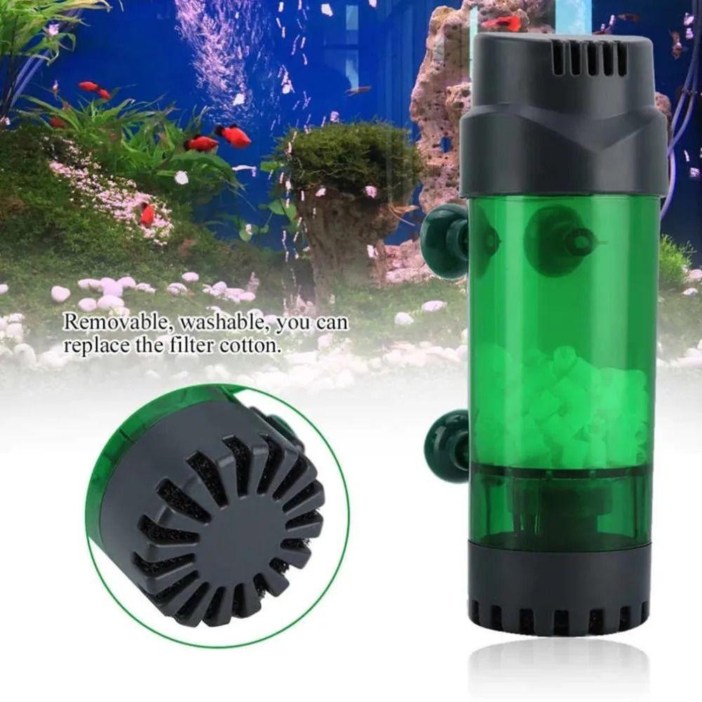 Green Fish Tank Fluidized Bed Filter Plastic Bio Sponge Filters Aquarium Filter Aquarium