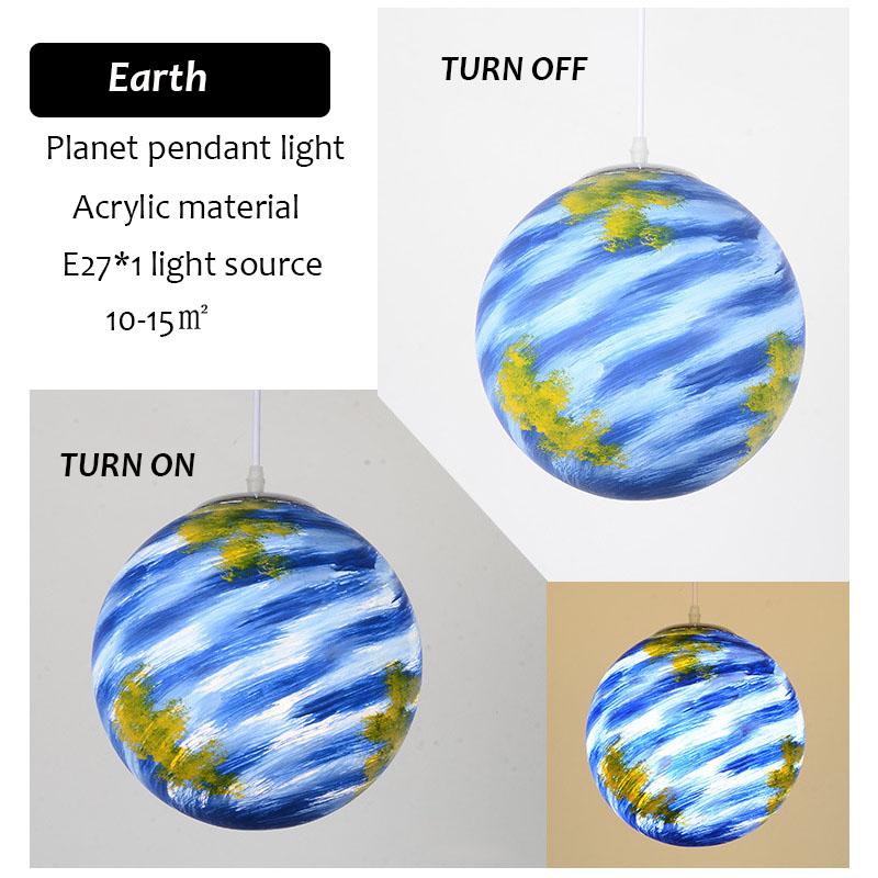 Сферический светильник в стиле минимализма «Планета» в скандинавском стиле, подвесное освещение для выставок в вестибюле, светодиодный подвесной светильник для кафе и ресторанов, декор для дома