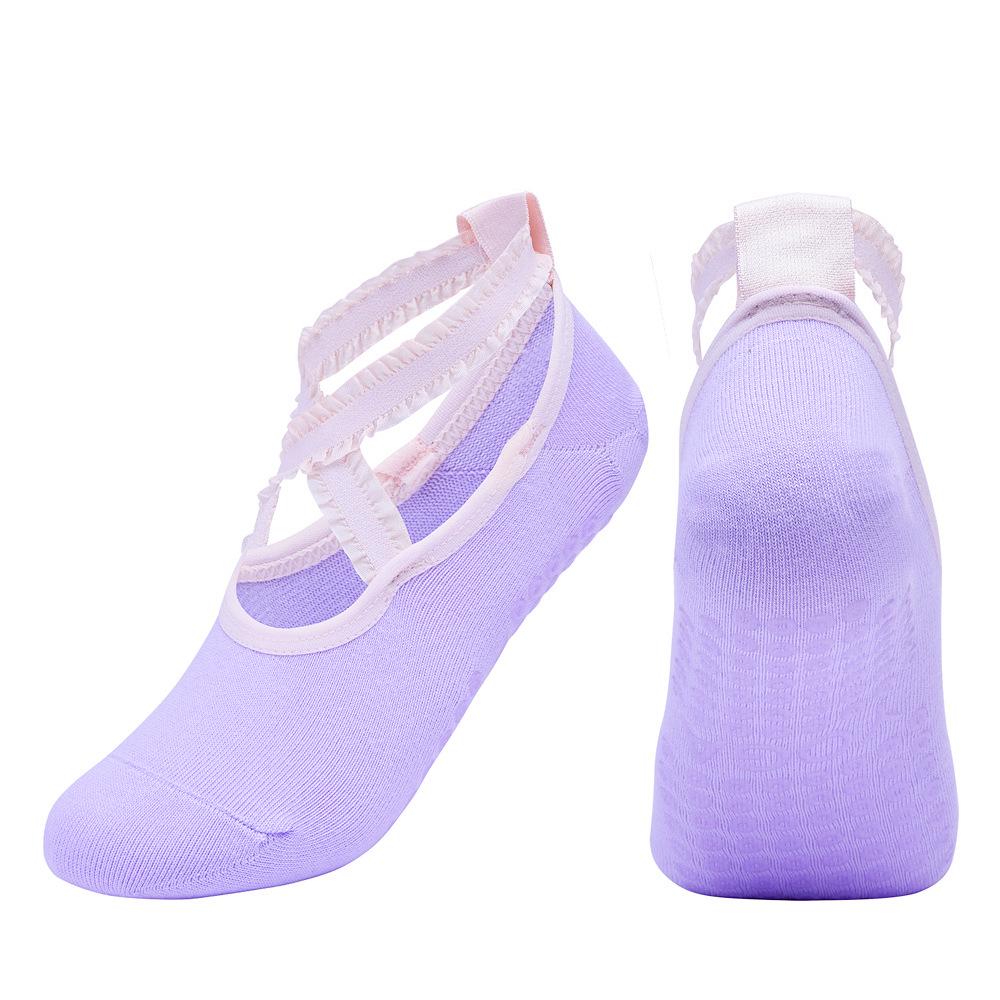 Women Yoga Anti-slip Socks Ladies Ventilation Ballet Dance Gym Fitness Pilates Cotton Socks
