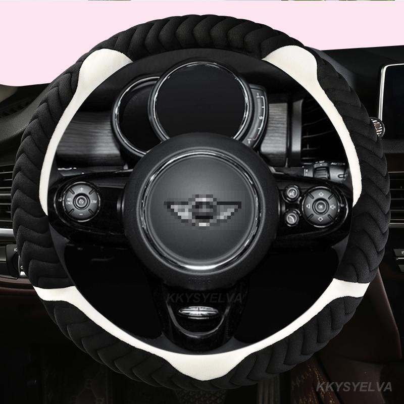Зимние плюшевые чехлы на руль автомобиля 38 см для Mini Cooper S JCW One D F54 F55 F56 F57 F60 Автоаксессуары