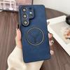 PU Leather Deer Phone Case For Samsung Galaxy S26 S25 S24 Ultra Plus S26Ultra Cases For Magsafe Wireless Charge Cover