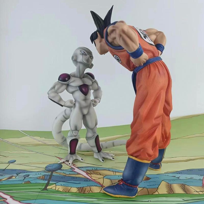 Anime Drogan Boll Z  Frieza Vs Son Gocool Figurine 24cm Gk Pvc Action Figures Statue Collection Model Toy Gifts