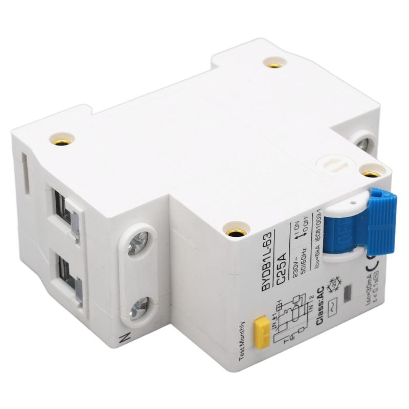 Автоматический выключатель 1P+N AC 230V 16A Дифференциальный ток Защита от утечки на землю Выключатель Монтаж на DIN-рейку