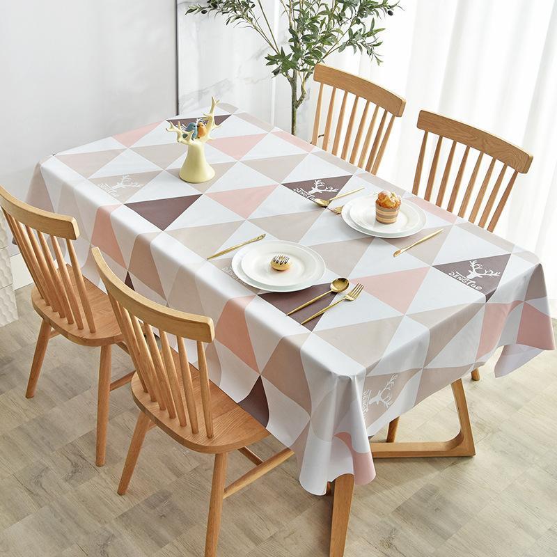 Утолщенная прямоугольная маслостойкая противогорячая скатерть из ПВХ в скандинавском стиле, коврик для стола, принадлежности для дома и кухни
