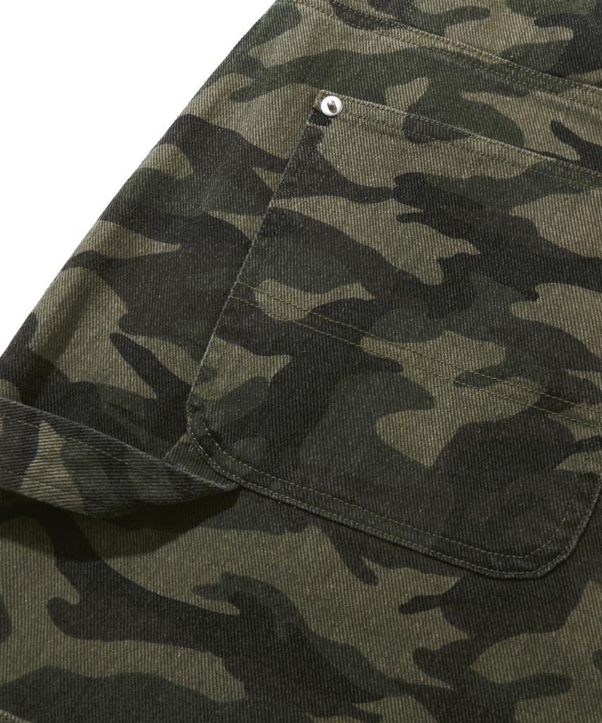 TRILLION Camo Wide Curved Cotton Pants_Deep Khaki