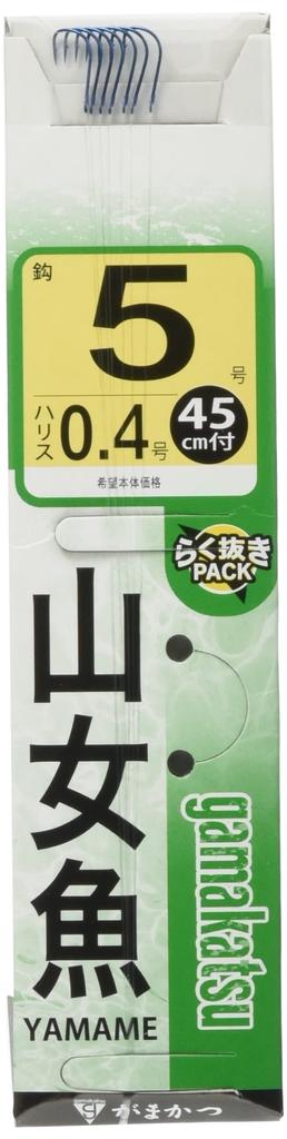 Gamakatsu Blue Yamame Hook with Thread, Size 5 - 0.4mm Line