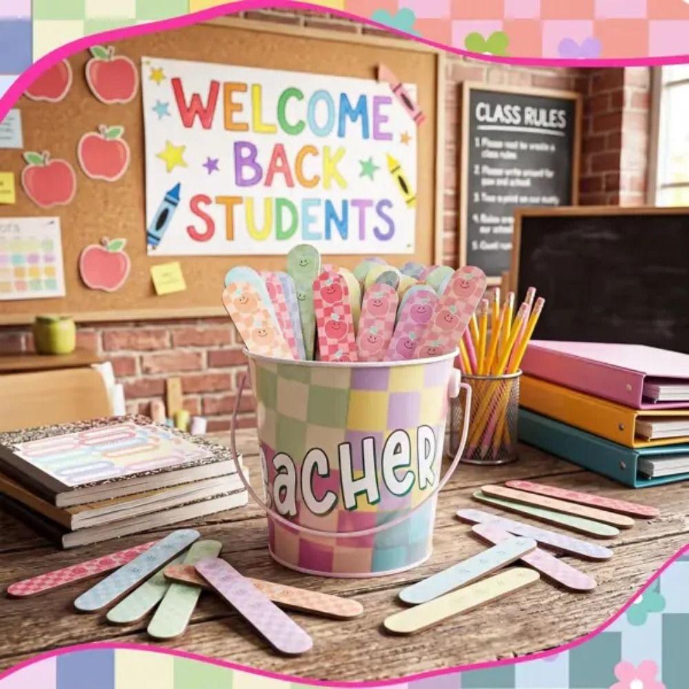 Blank Adhesive Stickers Student Name Sticks Reusable Flip Name Sticks Classroom Management
