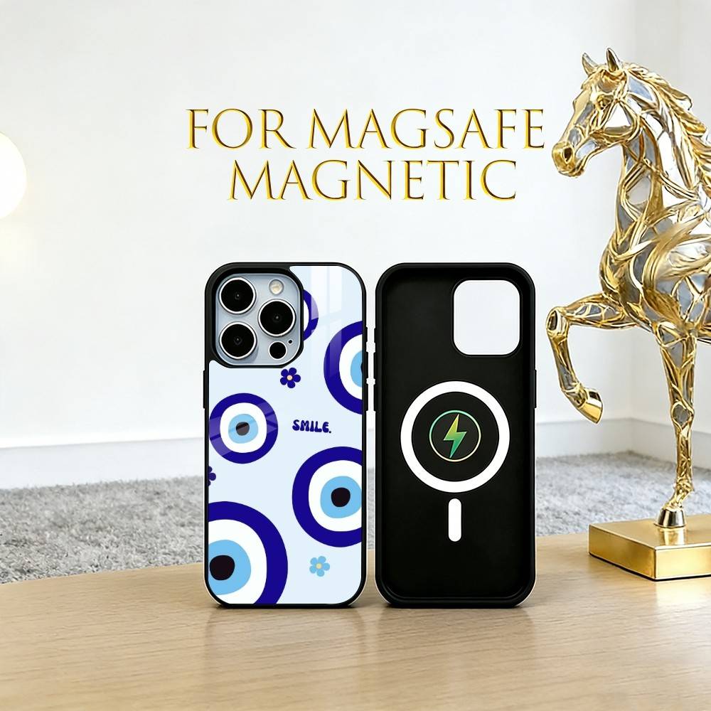 Чехол для телефона в форме зрачка для iPhone 17, 16, 15, 14, 13, 12, 11 Plus, Pro, магнитный с Magsafe, беспроводная зарядка