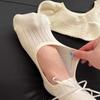 Women Prati Yoga Socks Anti Slip Bareback Personalized Drawstring Ribbon Calf Sock Dance Fitness Floor Socks