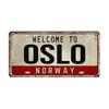 Finland Denmark Norway SWEDEN Aluminum Plate Landmark Metal Sign City State Decorative Car Plate Garage Club Bar Cafe Wall Decor