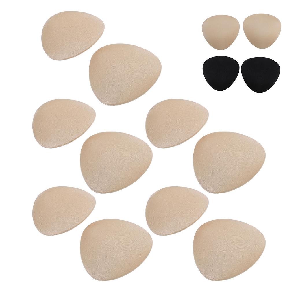 5 пар вставок для бюстгальтера для купальника, треугольные толстые удобные дышащие вставки для бикини