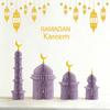 Eid Mubarak Party Hanging Decoration 3D Honeycomb Paper Lantern Ramadan Party Banner Islam Muslim Wall Diy Party Decoration