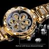 Ladies' Light Luxury Fashion Water Diamond Hollow Mechanical Watch Waterproof Luminous Automatic Mechanical Watch