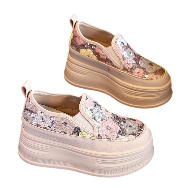 Thick-soled One-pedal Women's New Muffin Shoes In Spring and Autumn