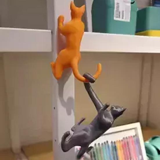 Крючок-кошка с длинными лапами, напечатанный на 3D-принтере, лазающая кошка, держатель для ключей, гарнитуры, мелочей, домашний офис, имитация животного, подвесное украшение
