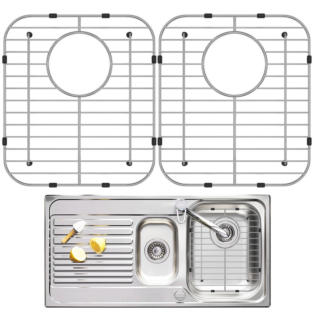 2 шт. Решетка для раковины Защитные накладки на дно раковины Сливной поддон для раковины Подставка для фруктов и овощей Подставка для посуды из нержавеющей стали Сливной поддон для посуды
