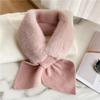 Winter Women Cross Faux Fur Straps Shawl Soft Neck Scarf Girls Ladies Autumn Winter Knitted Scarf