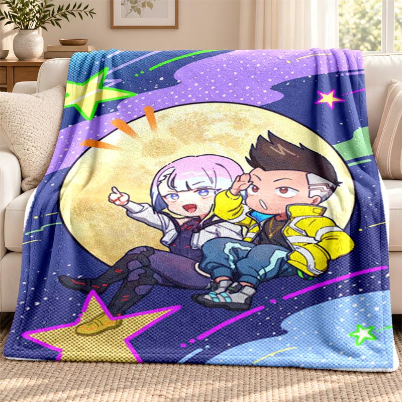 Cyberpunk 2077 blanket Flannel Blanket Soft Cozy Plush Throw for Sofa Bed Lightweight Home Decoration Outdoor camping