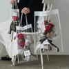 10 шт. с ручкой цветы упаковочный мешок праздничные принадлежности флорист пластиковый пакет цветы упаковочные пакеты подарок