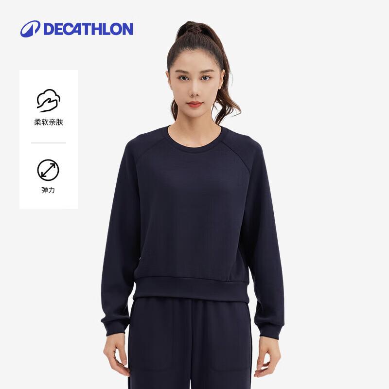 Женский спортивный топ Decathlon с мягким узлом и длинным рукавом