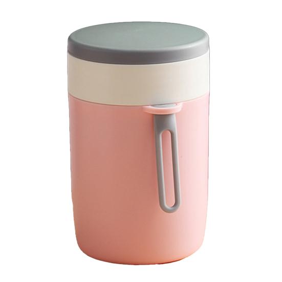 Breakfast Cup with Lid Leak-proof Stainless Steel Liner Food Grade Lunch Box Thermal Portable Microwavable