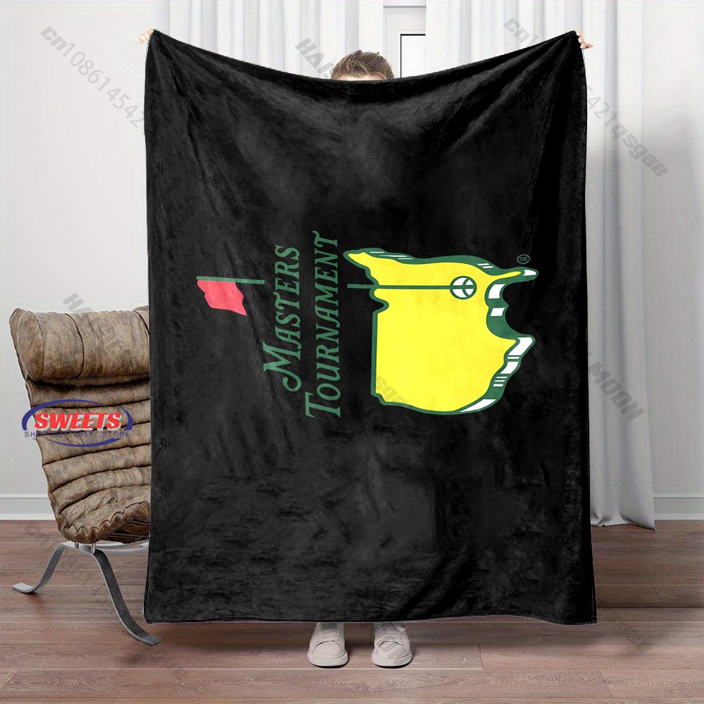 Large Size Lightweight P-Prem1um Golf M-Masters Logo Print Blanket Super Soft Cozy Home Bed Sofa Office Shawl Blanket Great Gift